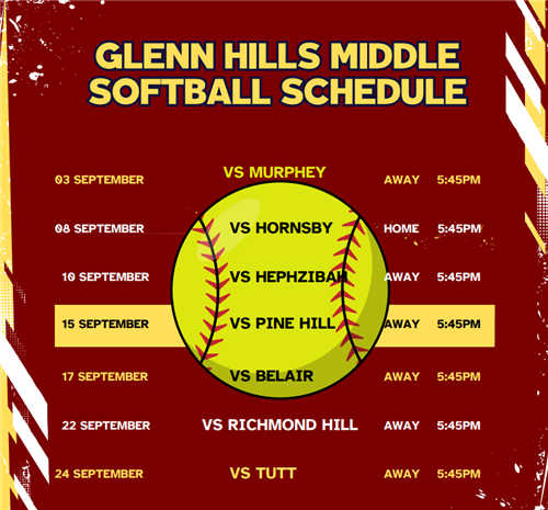 GHMS Softball Schedule